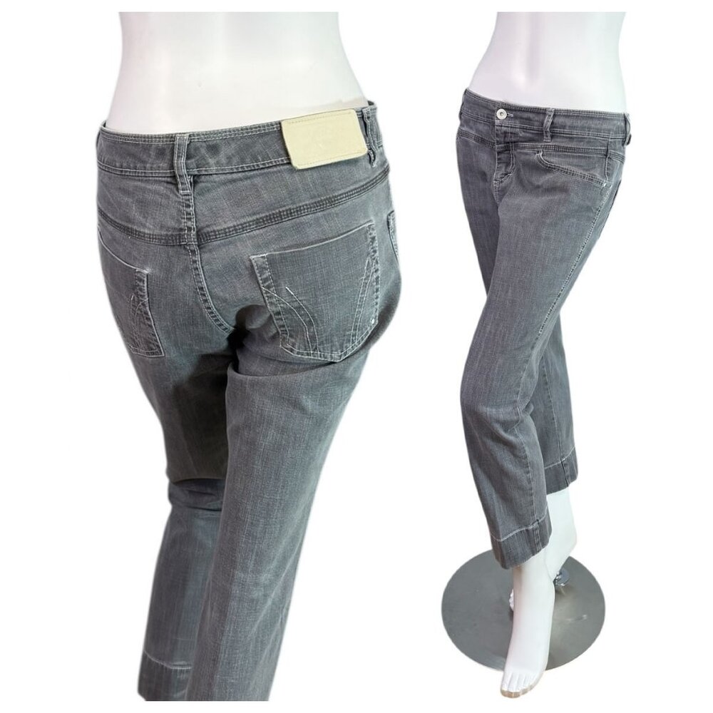 Marc Cain Gray Rethink Together Gray Luxury Jeans Relaxed Fit Cropped $240 EU 40